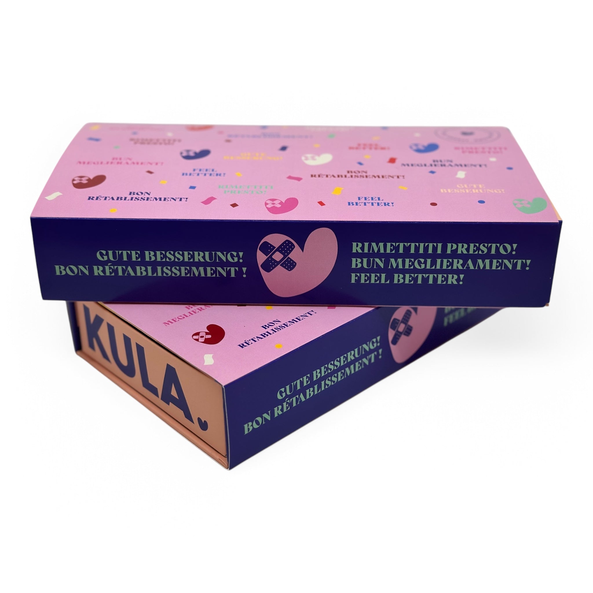 Thoughtful and vibrant KULA 'Feel Better' gift box ideal for heartfelt gifting.