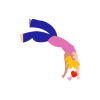 Colorful image of a person doing a handstand showing the joy of KULA