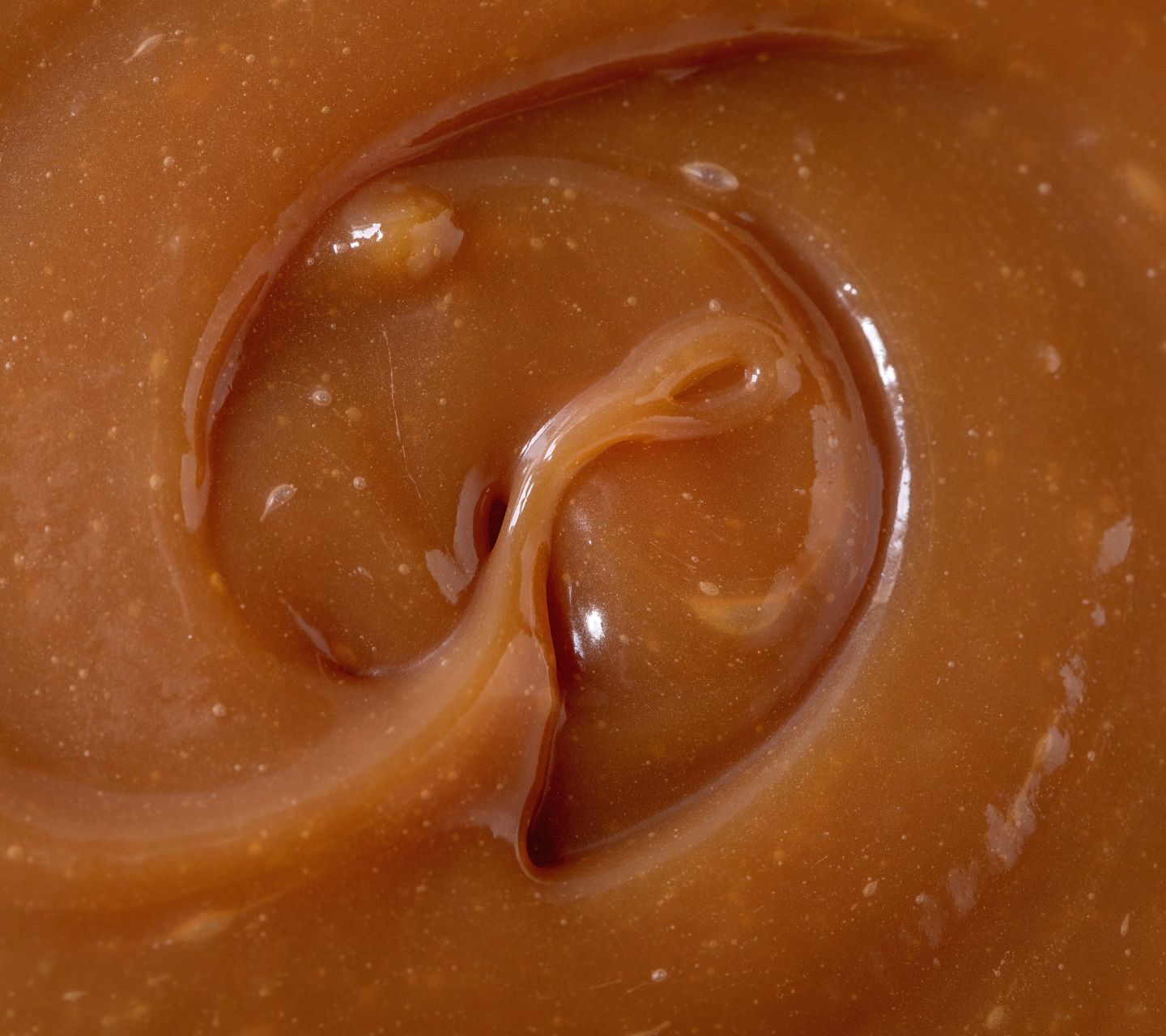 close-up of salted caramel used in KULA brownies
