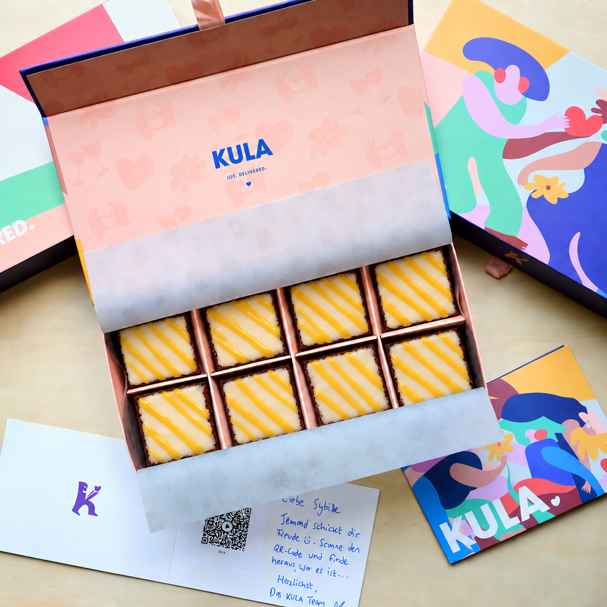 KULA Pumpkin Spice – offene Geschenkbox mit 8 Brownies