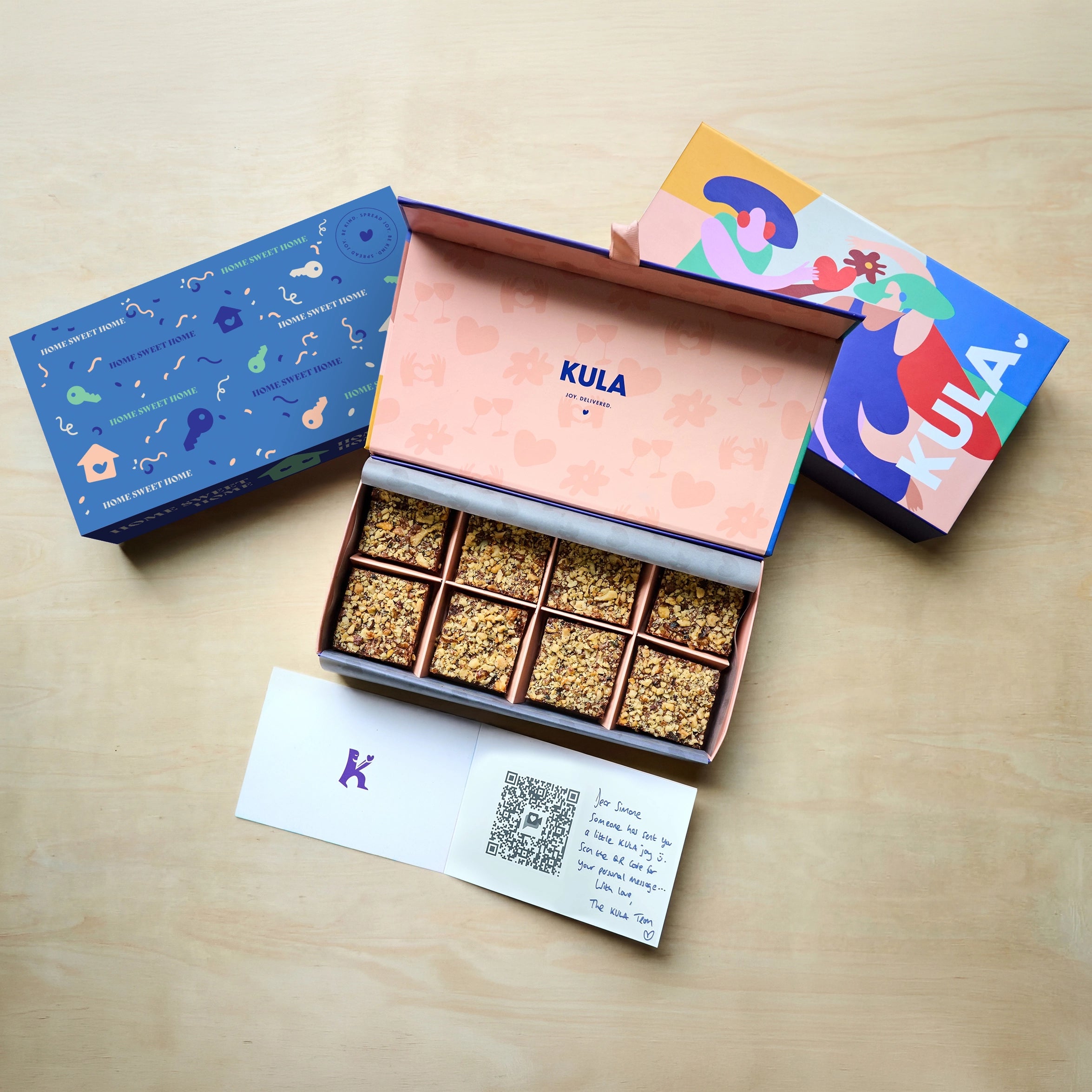 Coffret brownies aux noix « Merci »