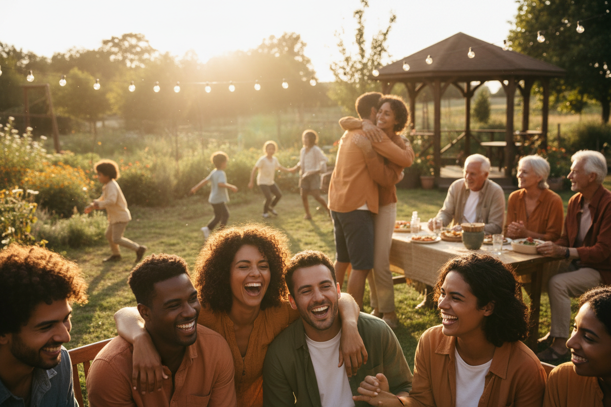 happy and connected people
